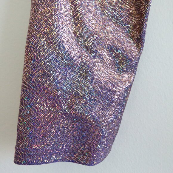 FREEDOM RAVE WEAR Athena New York Bodysuit in Pink Metallic Festival Size XS NWT - Picture 6 of 16
